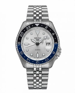 Seiko Gmt Master silver white Dial