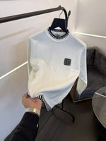 Loewe imported knitted sweatshirt with brand logo on chest white