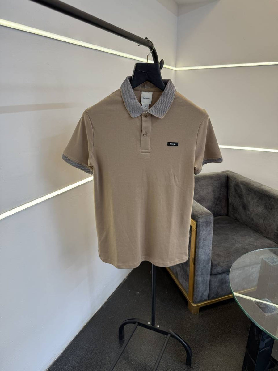 Calvin kline imported polo tshirt beige Sale