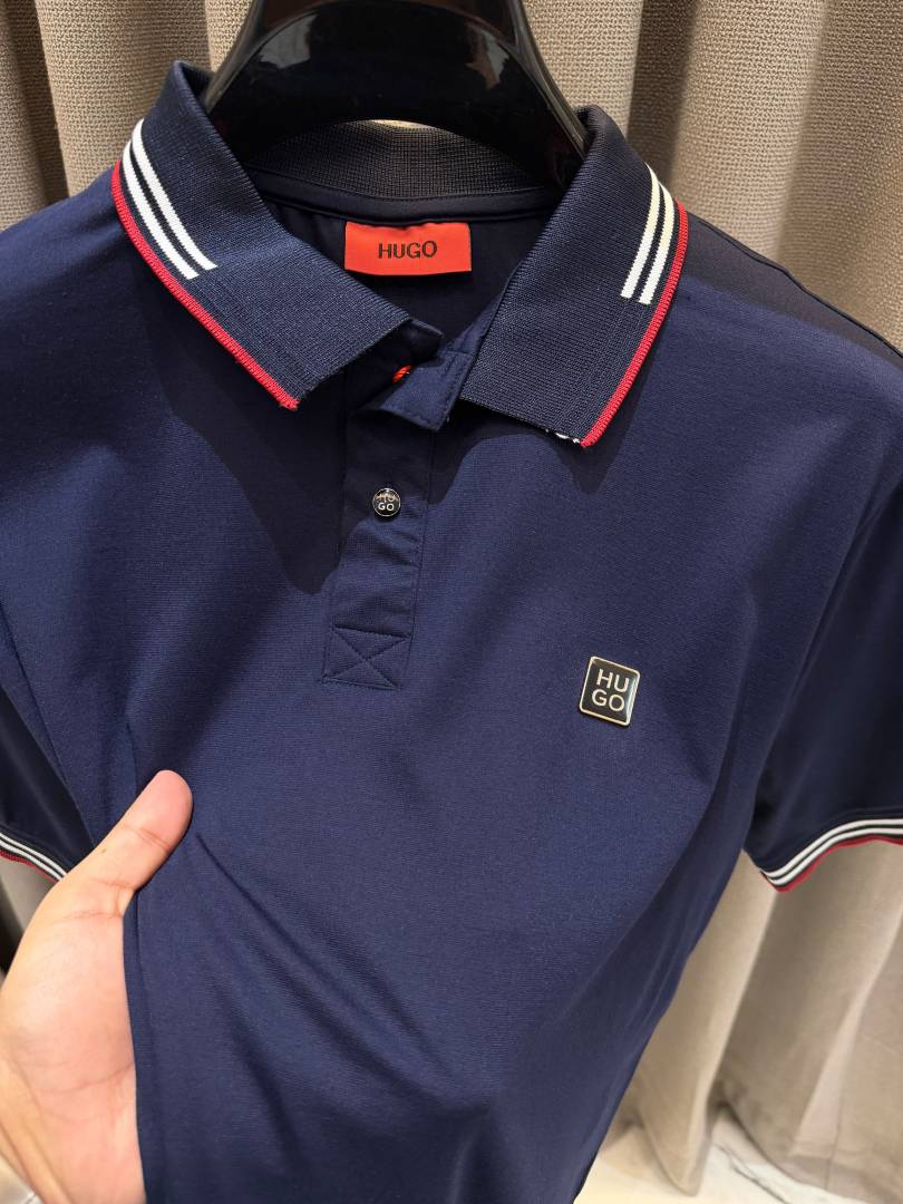 Boss Chest Logo Polo T-shirt Navy