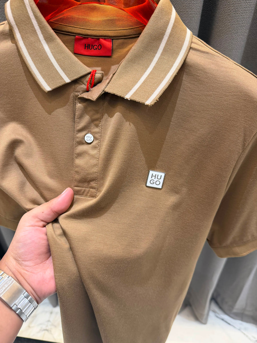 Boss Chest Logo Polo T-shirt Brown