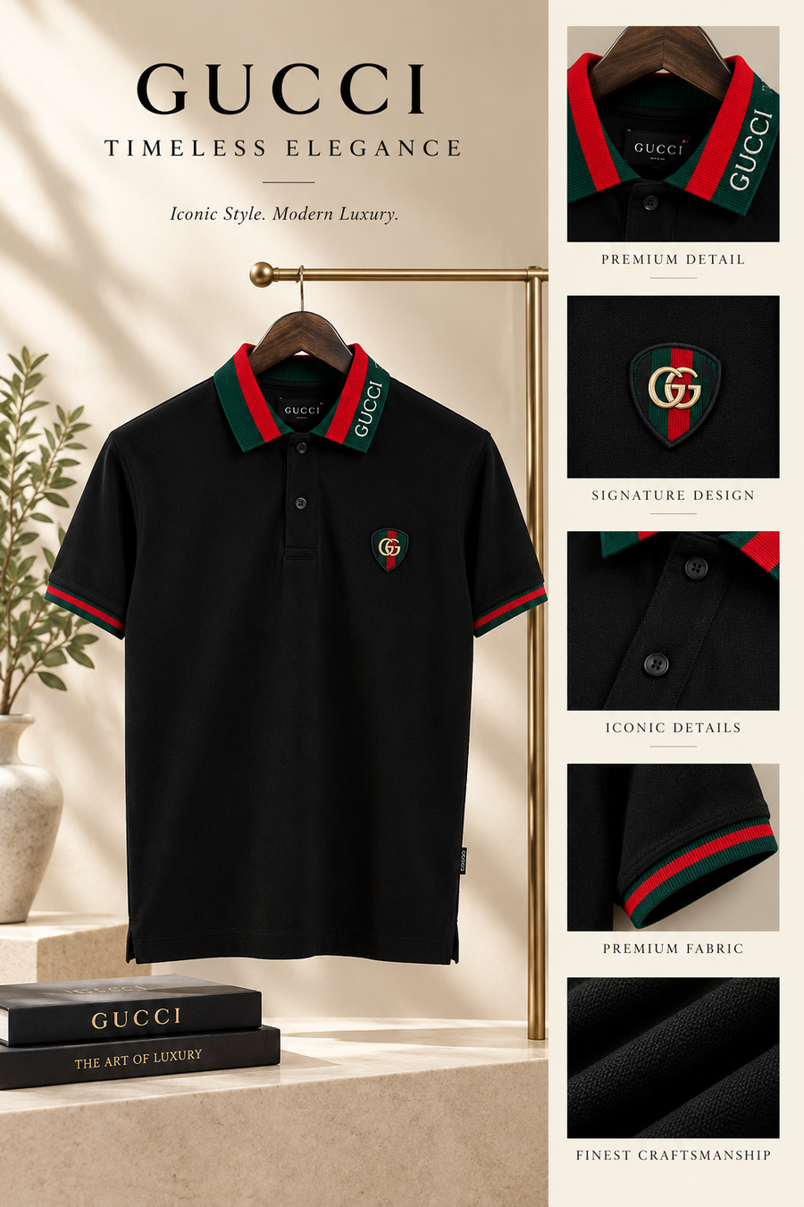 Gucci black box pack imported polo Tshirt