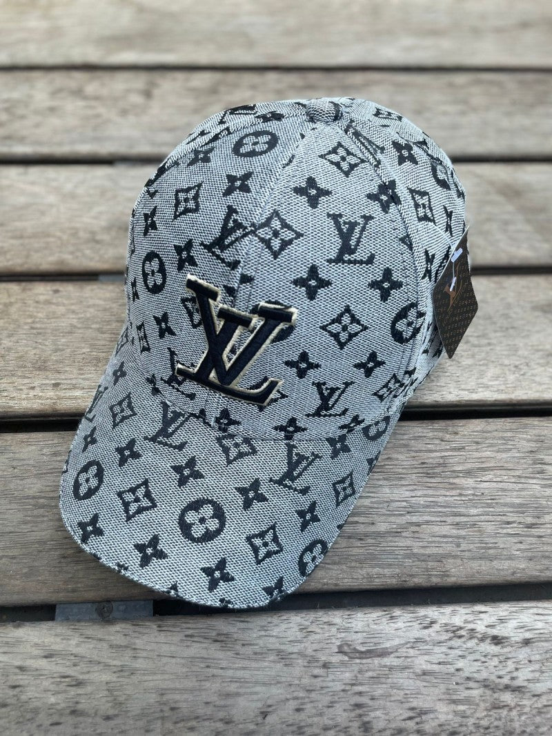 Louis Vuitton_Grey_Big_Front_Monogram_Logo_Premium_Unisex_Cap_(With_Safety_Box)_867