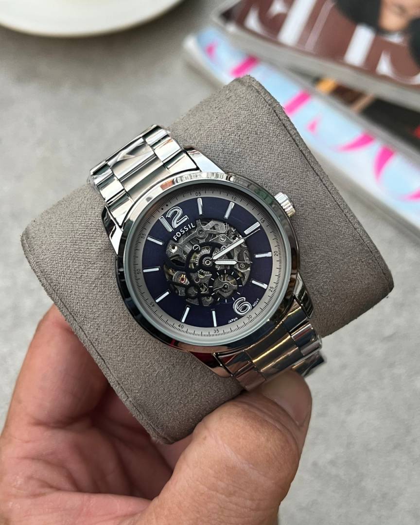 Fossil Heritage Automatic Silver Blue