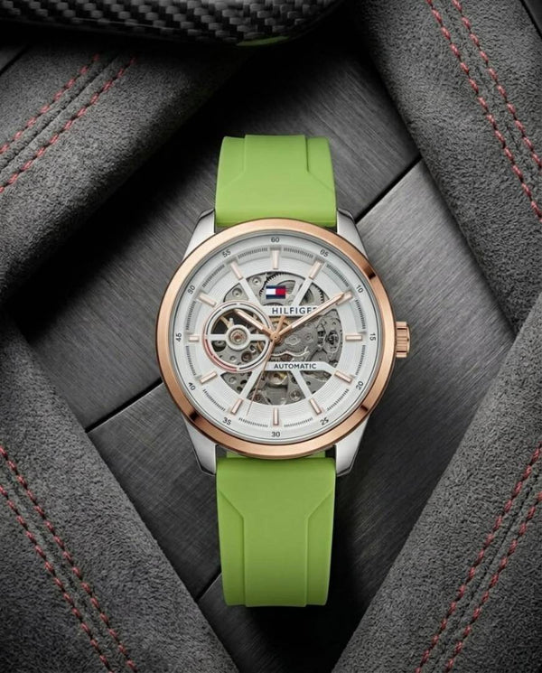Tommy Hilfige_r Automatic Silicon Green-Copper-White
