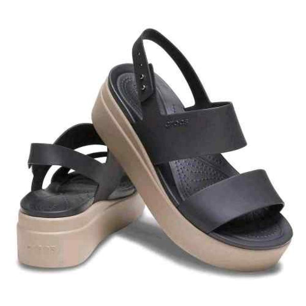 Crocs Womens Brooklyn Low Wedge Sandals