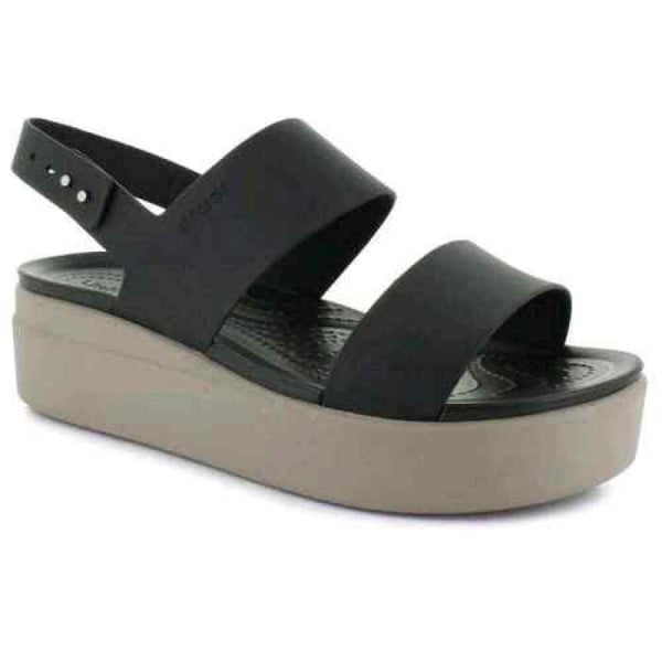 Crocs Womens Brooklyn Low Wedge Sandals