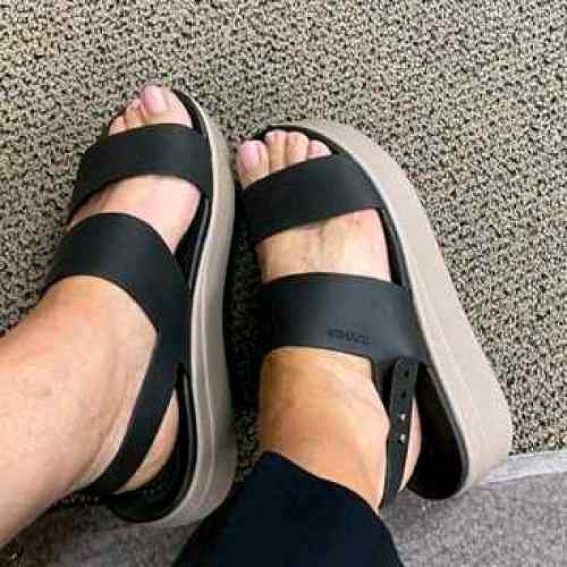 Crocs Womens Brooklyn Low Wedge Sandals