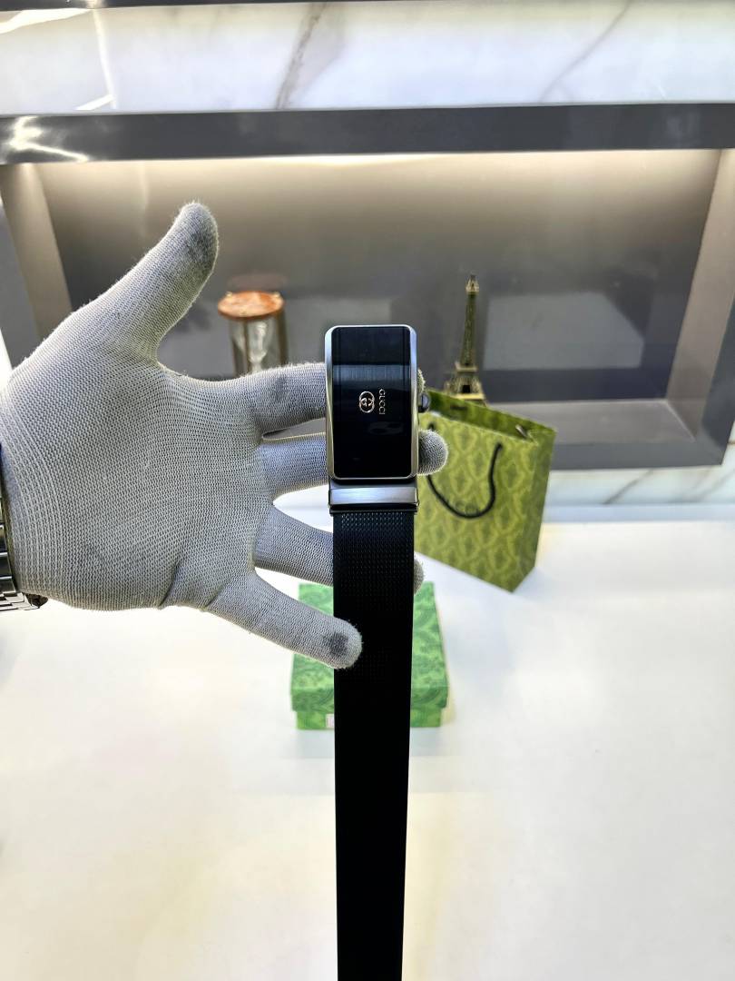 Gucci Auto Lock Black Belt Fa 473