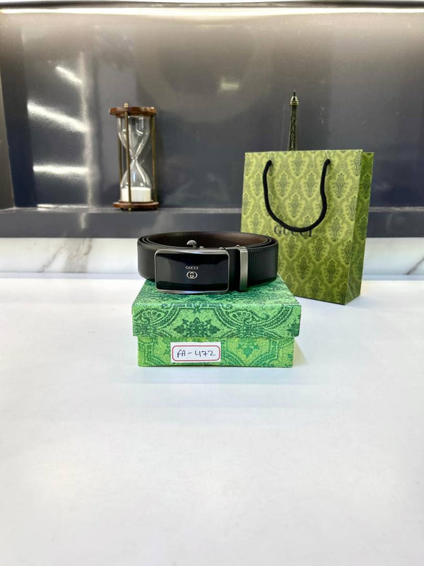 Gucci Auto Lock Black Belt Fa 473