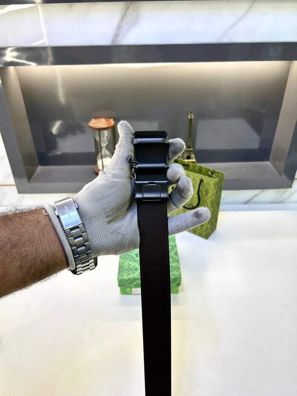 Gucci Auto Lock Black Belt Fa 473