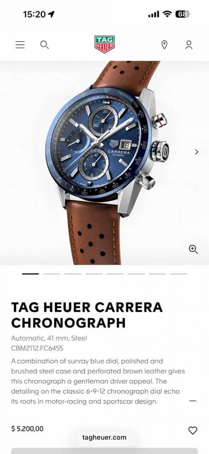 Tag Heuee_r Carrera Caliber 17 brown and blue