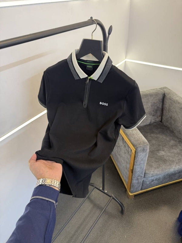 Hugo bos imported polo tshirt black