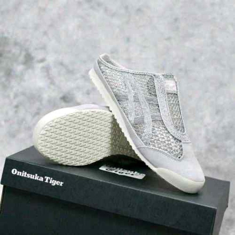 Oniitsukaa tiger Mexico 66 Sabot mules in pure silver 125