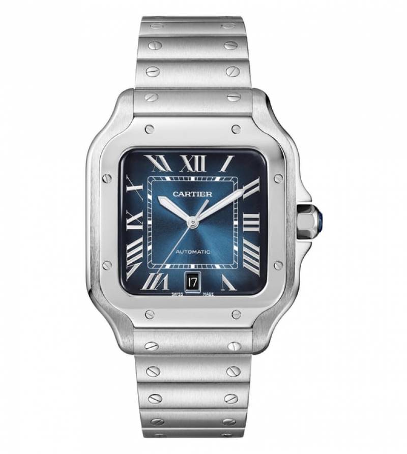 Cartier Santos Automatic silver blue