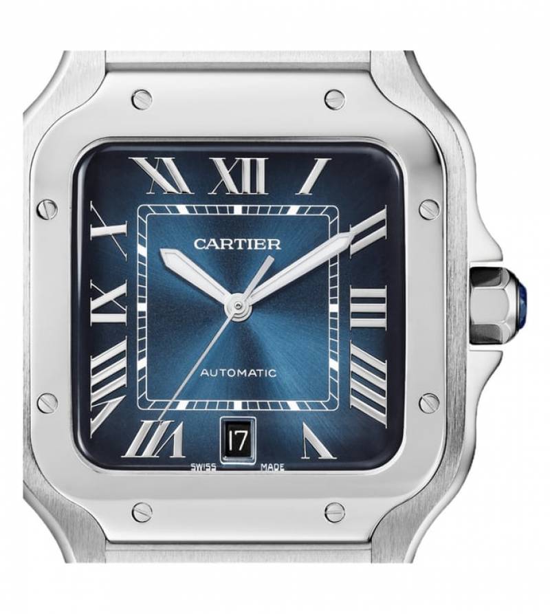 Cartier Santos Automatic silver blue