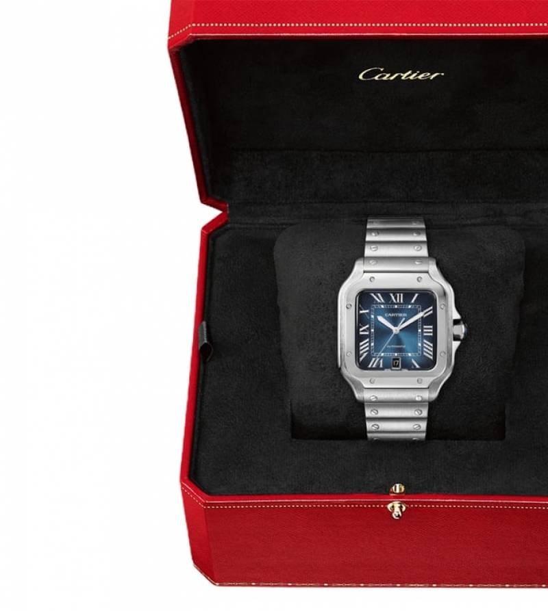 Cartier Santos Automatic silver blue