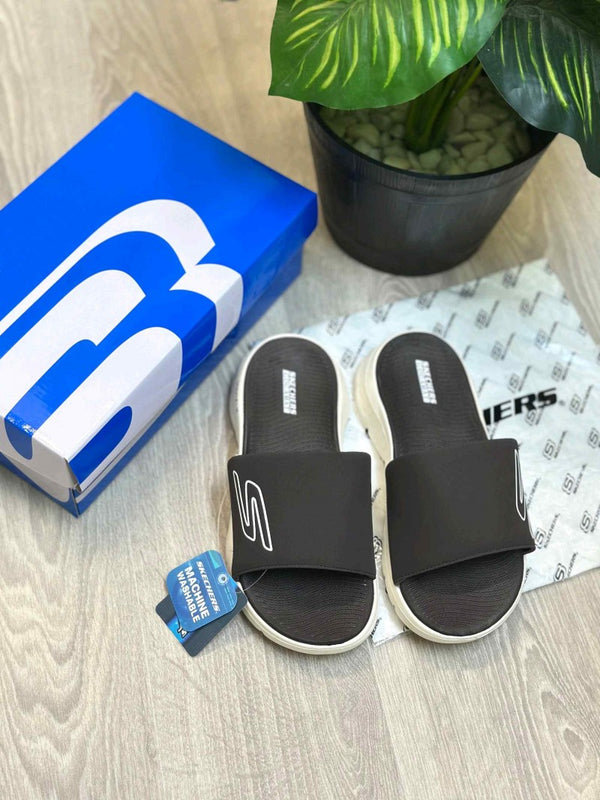 Skechers Go Walk Flex Premium Brown Cream Flip-Flop