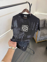 Loew e acid wash turkey imported round neck tshirt black