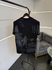 Loew e acid wash turkey imported round neck tshirt black