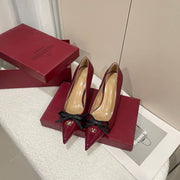 Valentino_Pump_Heel_Elegant_Womens_Wine_Patent_Leather_With_Black_Knot_With_OG_Box_&_Carry_Bag_933-V9_Wine
