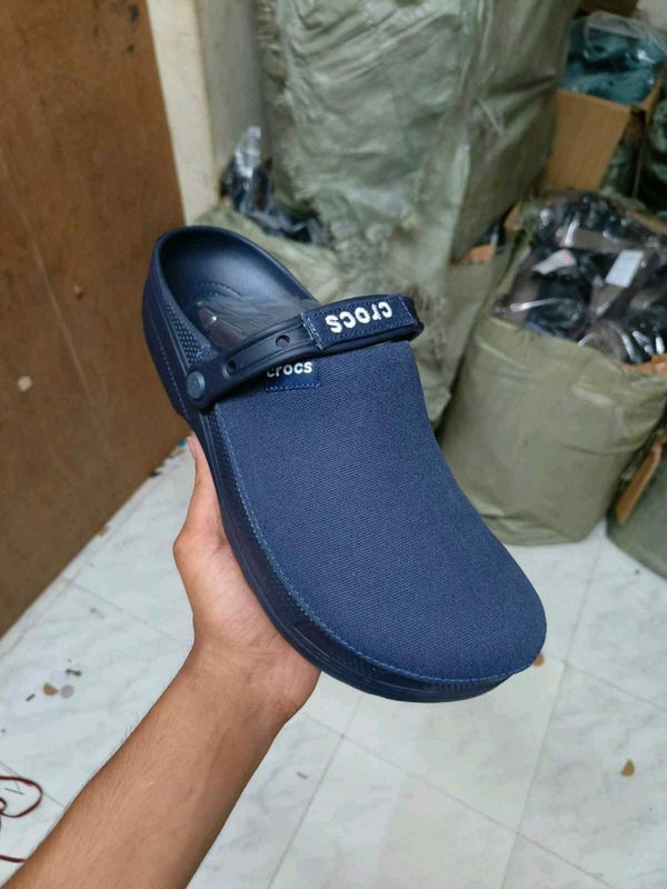 Crocs Classic Suede Crafted Clogs Navy Blue
