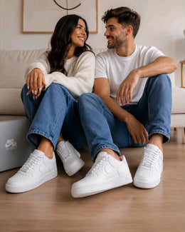 Nike Airforce 1 White Pure Leather White With dust bag 1884