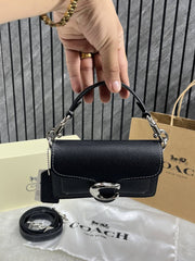 Coach Tabby 12 Mini Black Silver Crossbody With OriginalBox DustCover CarryBag