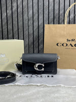 Coach Tabby 12 Mini Black Silver Crossbody With OriginalBox DustCover CarryBag