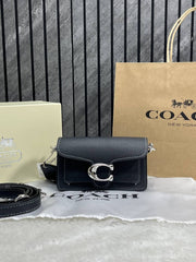 Coach Tabby 12 Mini Black Silver Crossbody With OriginalBox DustCover CarryBag