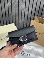 Coach Tabby 12 Mini Black Silver Crossbody With OriginalBox DustCover CarryBag