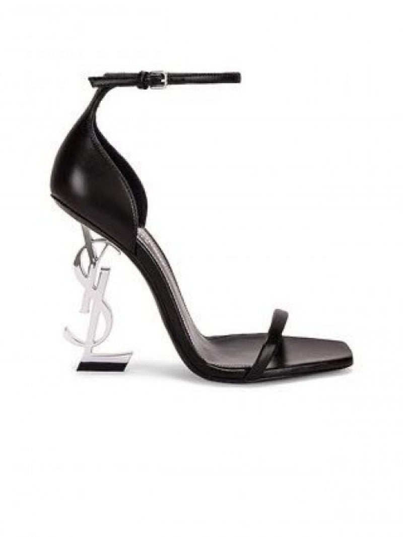 Saint laurent ysl heels Black silver
