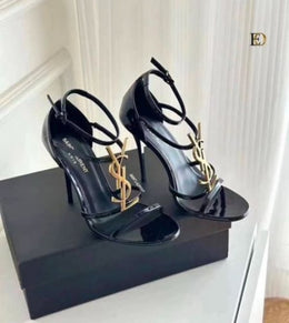 Saint Laurent ysl heels cassandre black gold