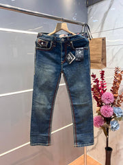 True Religio n Dark Shade Straight fit Premium Imported Stretchable Lycra Fabric Denim with Back Flap pocket Design 3624