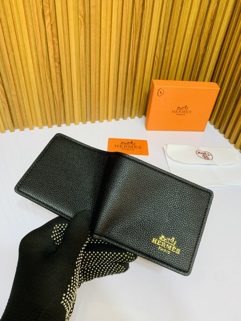 201 HERMEZ FULL BLACK PREMIUM QUALITY WALLET WITH BOX