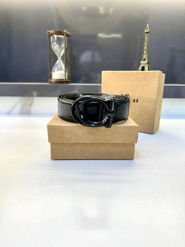 Coach Black Reversible Belt Fa 615