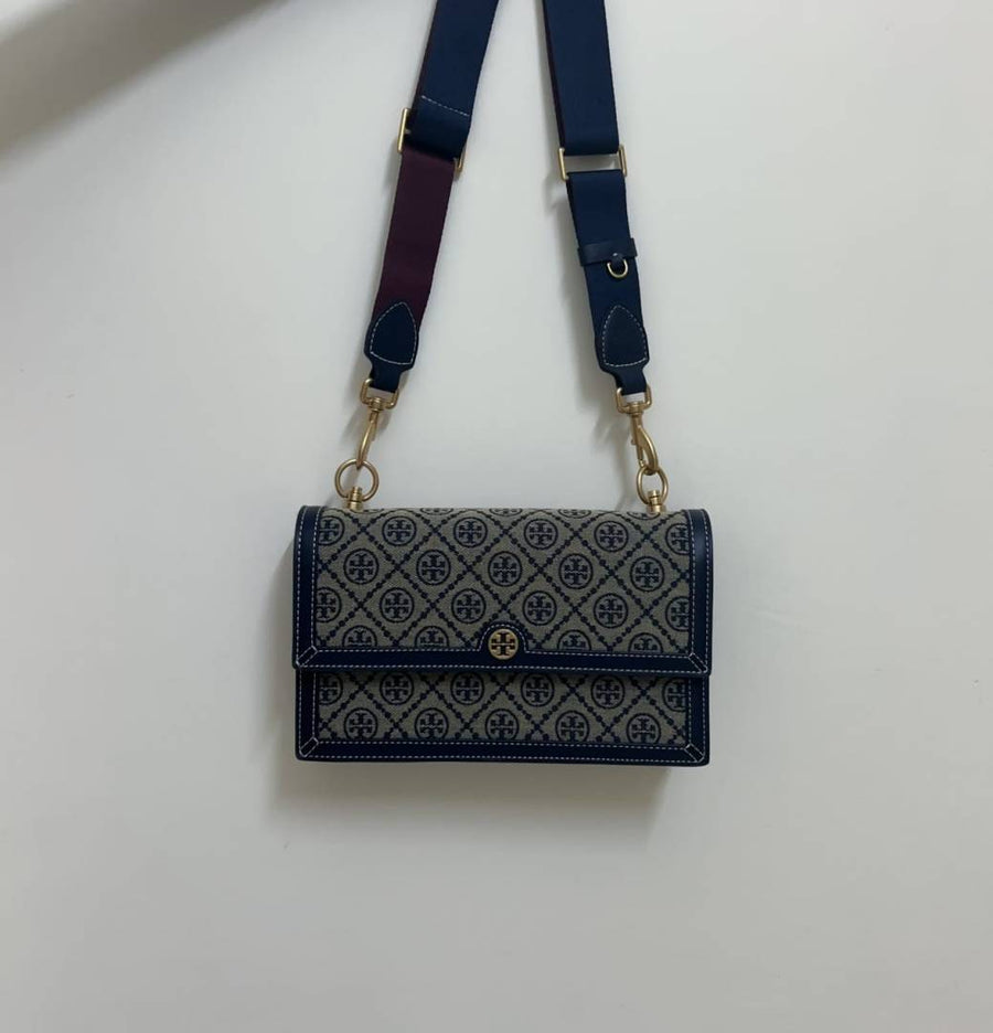 Tori Burch_T_Monogram_Jacquard_Highend_ShoulderBag_With_OriginalPacking