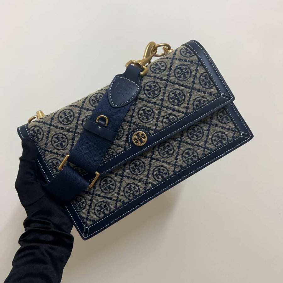 Tori Burch_T_Monogram_Jacquard_Highend_ShoulderBag_With_OriginalPacking