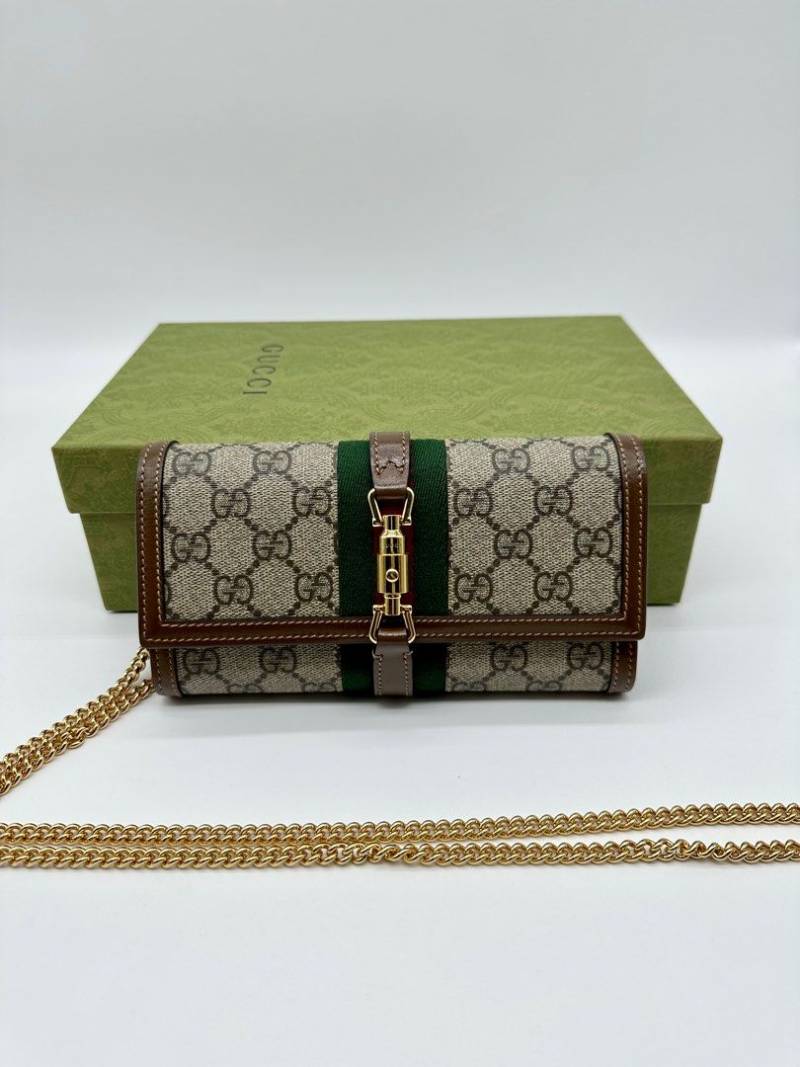 Gucci 76 Jackie ChainWallet Clutch With OriginalBox DustCover