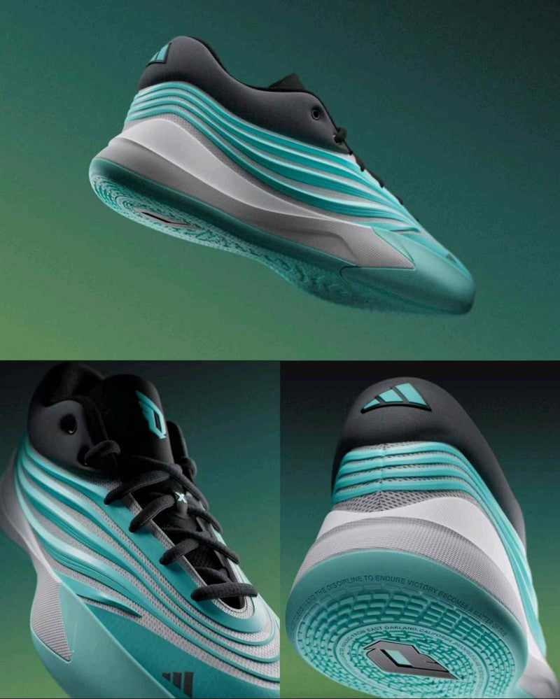 Adidas Dame X Older Kids (GS)Flash AquaCore BlackGrey331 (4)