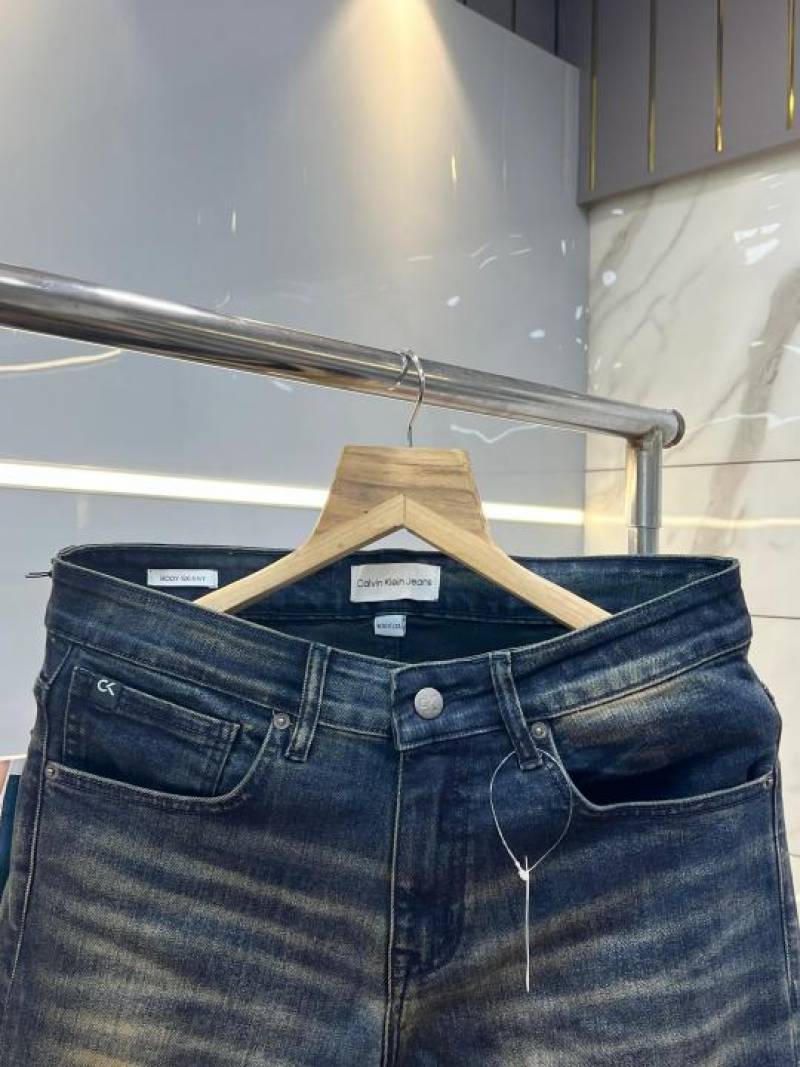 Ck calvi Klei Green Shade Straight Fit Premium Imported Stretchable Lycra Fabric Denim with Embroidered Logo 3683