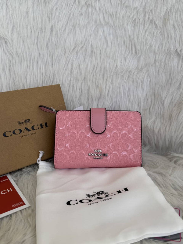 Coach A11 Corner Zip Signature Wallet With Original Box DustCover Tags Card Highend Quality