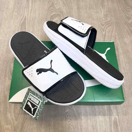 Puma Softride Adjust Premium White Black Flip Flop