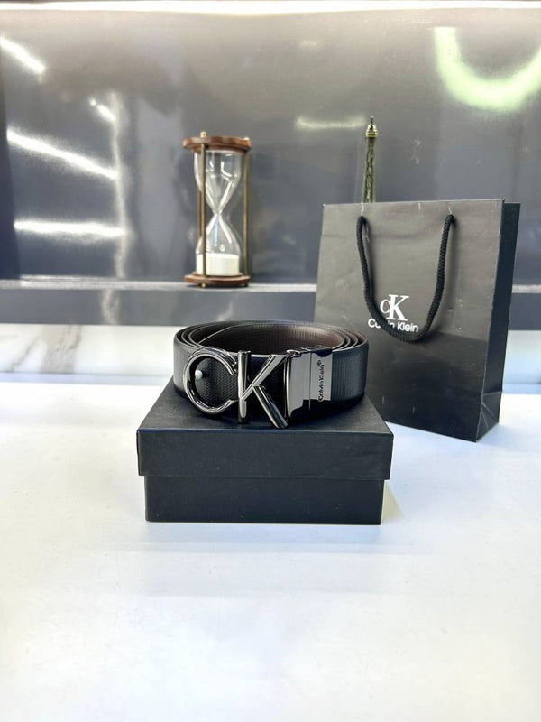 Ck_Calvin Full Black Reversible Belt Fa 428