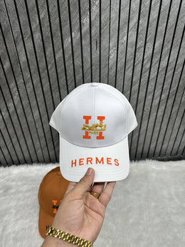 Hermes H Double Logo White Premium Unisex Cap