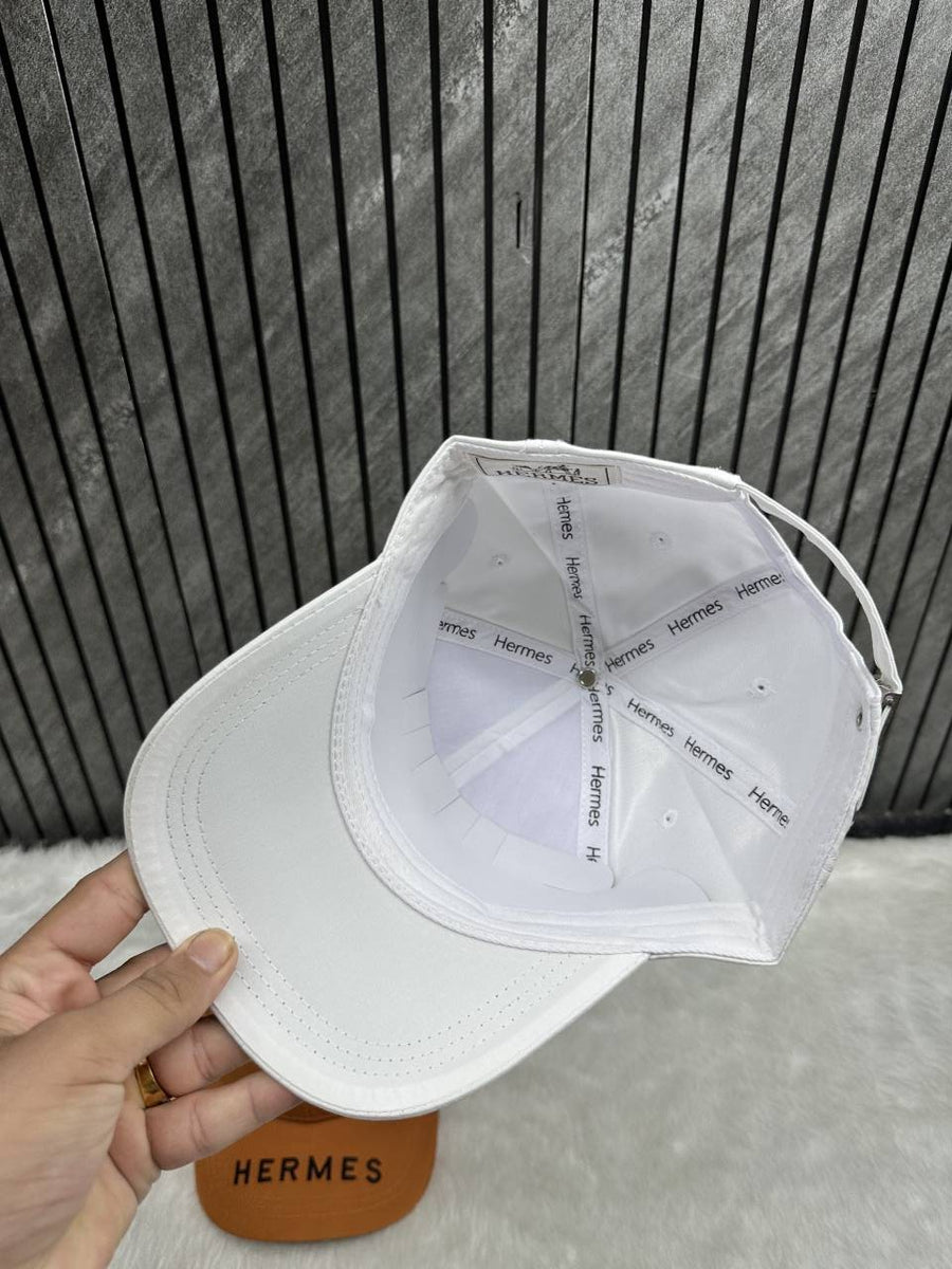 Hermes H Double Logo White Premium Unisex Cap