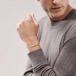 Tiffany & Cco Gold Narrow Hinged Bracelet With Original Dustcover