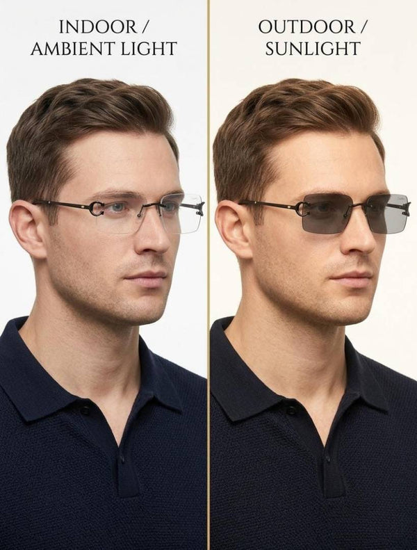 Cartier 1033 Black Day Night Color Changing Glass