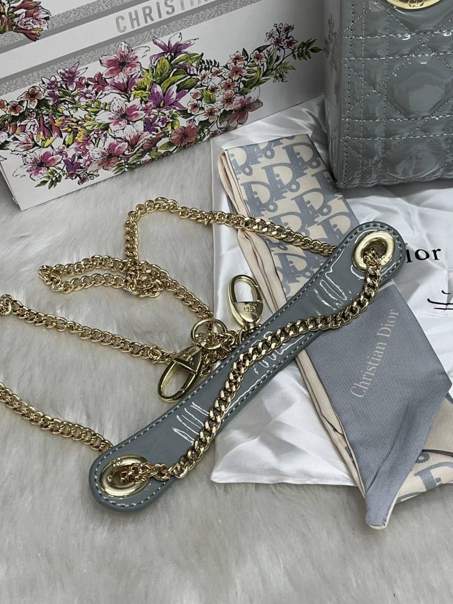 Dior_Lady_Mini_Patent_Leather_With_OriginalBox_DustCover_2LongBelt-Chain-And-Leather_StarCharm_Ribbon_Highend