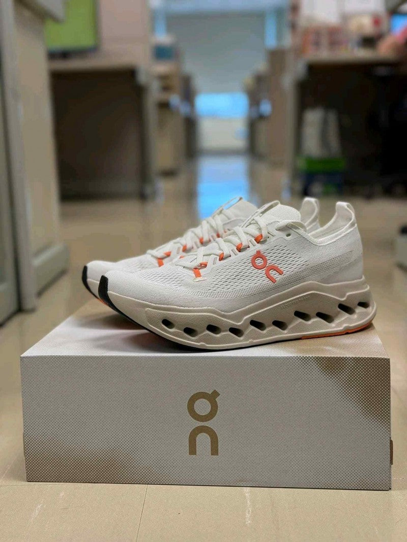 On Cloudsurfer Max Ivory White Salmon 348